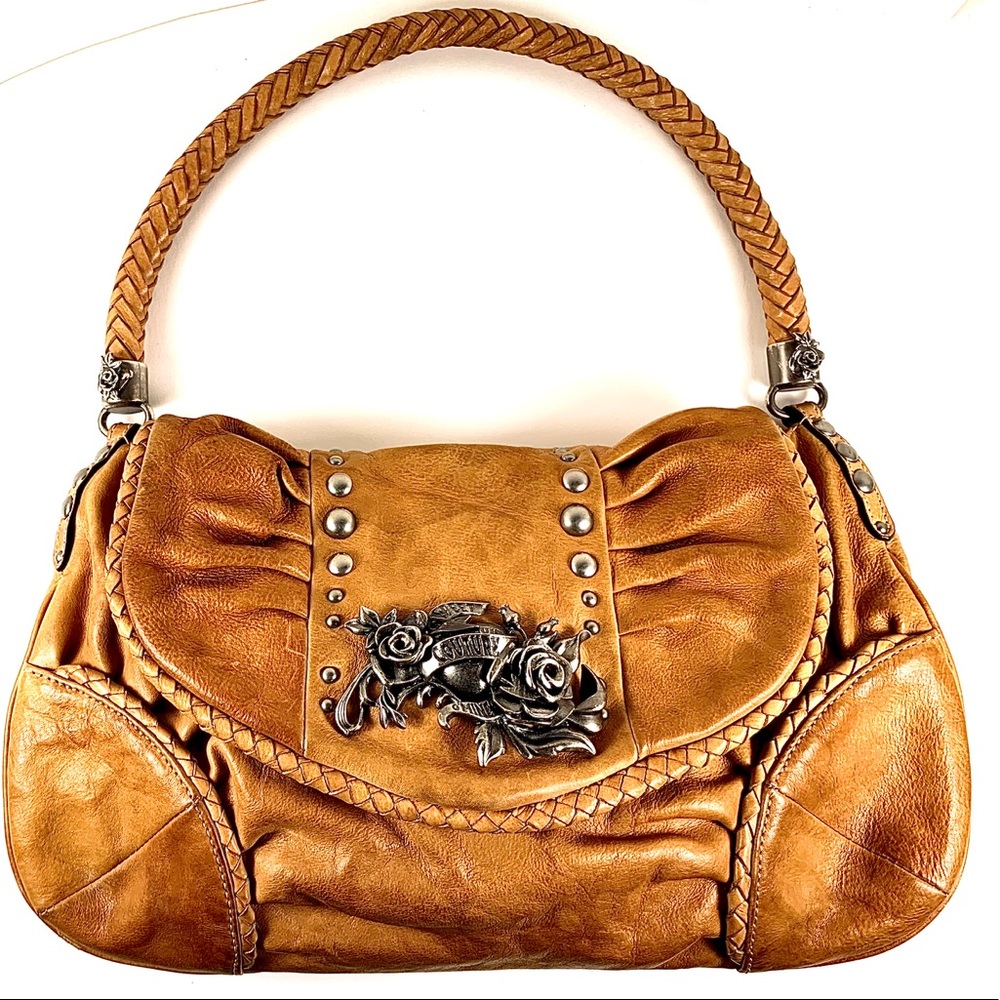 Juicy Couture brown leather shoulder handbag